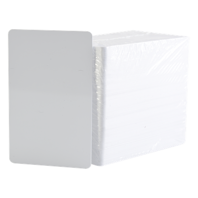 Tarjetas PVC Adhesivas / CR79 83.9 x 51 mm / 10 mil / Imprimibles por un Lado / 500 Piezas / Para Tarjetas de Proximidad