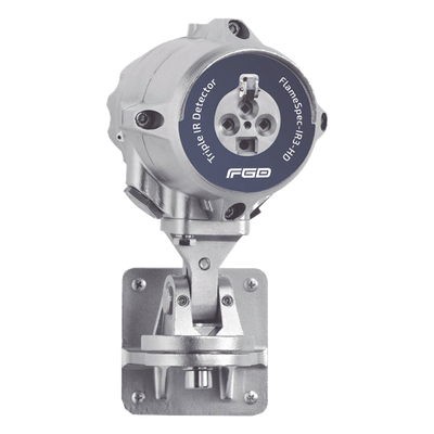 Detector de Flama Triple IR / Sensibilidad 260 ft (79.2 m) / Detección 1.3 s / HD 100 ft (30.5 m) / IR3-HD Hidrocarburos / 40 ms Explosiones