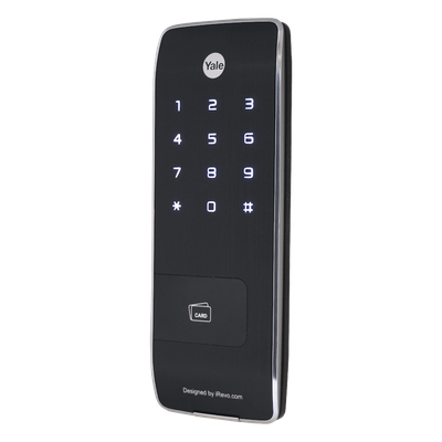 Cerrojo Electrónico de Sobreponer / Perfil Ultra Delgado 11 mm / 40 Usuarios RFID / PIN 4-8 Dígitos / Cierre Automático / Alarma Multifuncional / 4 Pilas AA / Puerto Emergencia 9V