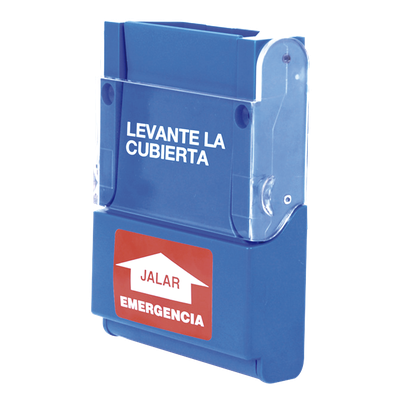 Estación de Emergencia Manual / Interruptor DPDT 3A @ 125VAC / Policarbonato Alta Resistencia / Montaje Superficial o Empotrado / 91 mm x 114.3 mm