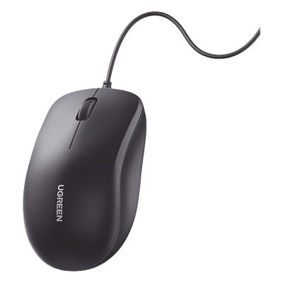 Mouse Óptico USB / 1200 DPI / Cable 1.5 m (4.9 ft) / 3 Botones / Diseño Ergonómico / Silencioso / Multiplataforma