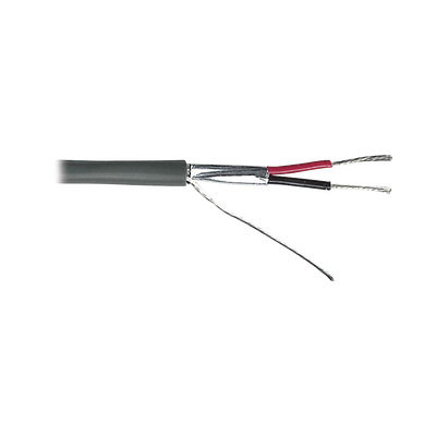 Cable para Alarma / 2×18 AWG / Blindado / Riser CMR / 305 m (1000 ft) / Gris