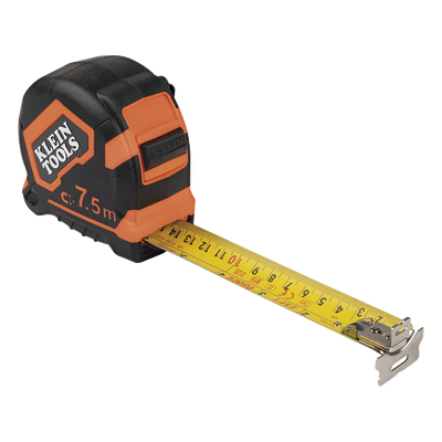 Flexómetro Profesional / 7.5 m (24.6 ft) / Gancho Doble Magnético / Cinta Bifaz Imperial-Métrica / Freno de Alta Velocidad / Revestimiento de Nylon