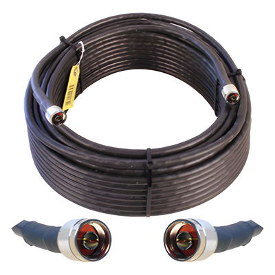 Jumper Coaxial de Baja Pérdida / 30.48 m (100 pies) / 50 Ohms / Blindaje >90 dB / N Macho a N Macho