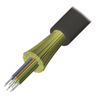 Cable de Fibra Óptica / 4 Hilos / Monomodo OS2 / Tight Buffer 900μm / Plenum OFNP / Interior-Exterior / 1 Metro (3.28 Pies)