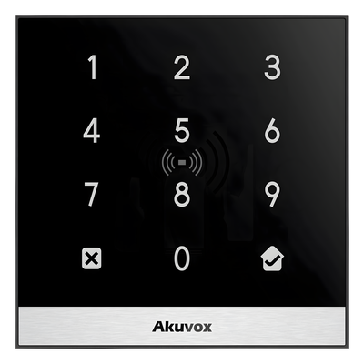 Teclado de Control de Acceso / Gestión en la Nube / PoE / Lector NFC y Tarjetas 125 kHz / MIFARE 13.56 MHz / IP65 / 1 Puerta / PIN Temporal