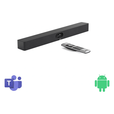 Barra de Videoconferencia / 4K Ultra HD / Dual Cámara 48 MP / Android 13 / Wi-Fi 6 / Bluetooth 5.0 / 8 Micrófonos MEMS / Altavoces 2 × 10 W