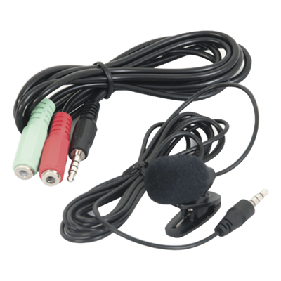 Micrófono Pasivo / Conector 3.5 mm / Longitud 2.8 m (9.2 ft) / Compatible MVT380 / Adaptador Incluido