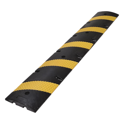 Reductor de Velocidad / 183cm (6 ft) / 5 Franjas Amarillas / Hule Reciclado / 20 Toneladas