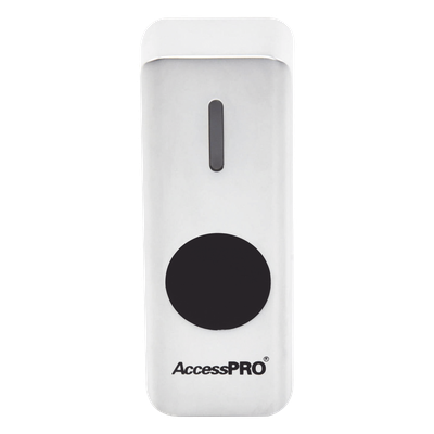 Botón de Salida sin Contacto / IR / Distancia Ajustable 4 a 15 cm / Temporizador 0.3 a 30 s / IP68 / 12VDC