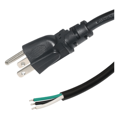 Cable de Alimentación AC / 120-240 Vca / 1.8 m (5.91 ft) / 3 Fases / 18 AWG / Clavija Tipo B / Puntas Libres