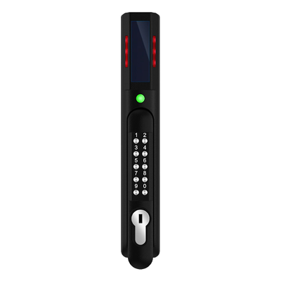 Chapa de Seguridad Electrónica / Doble Autenticación RFID y PIN / Lector Dual 125 kHz y 13.56 MHz / Sensor de Humedad Integrado / 200 Usuarios / LED de Alertas