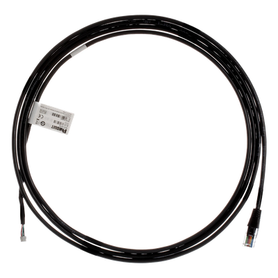 Cable de Extensión de Seguridad / Conexión JST a RJ45 Macho / 2.7 m (8.9 ft) / IP55 / Lector Dual Frecuencia 125 kHz y 13.56 MHz / Sensor de Humedad / SmartZone G5 iPDU