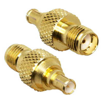 Adaptador RF / SMA Hembra a MCX Macho / 50 Ohm / Latón Niquelado / DC-6 GHz
