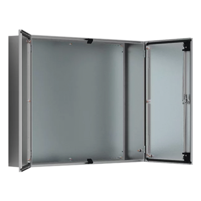 Gabinete de Doble Puerta / 1200 x 1200 x 400 mm / Acero Inoxidable Cepillado / IP55 / NEMA 12 / IK10