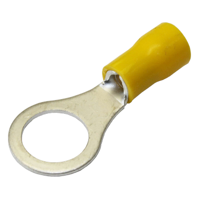 Terminal Tipo Ojo / 3/16″ / Calibre 12-10 AWG / Amarillo / Paquete 25 Piezas