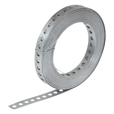 Cinta Perforada / 19 mm Ancho / 0.5 mm Espesor / 10 m Longitud / 32.8 ft / Acero Pregalvanizado