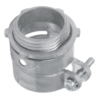Conector Recto para Tubo Flexible / 1″ (25 mm) / Diámetro 39 mm / Largo 40 mm / Acabado Bruñido Brillante / NEMA FB-1 / UL 514B