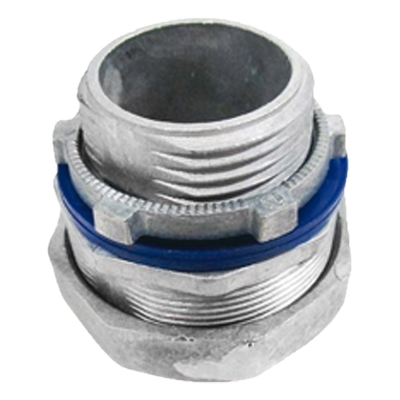 Conector Recto para Tubo Liquidtight / 2″ (50 mm) / Brunido Brillante / Contratuerca y Sellos Incluidos / Normas NEMA FB-1, GSA/F406D, UL 514B