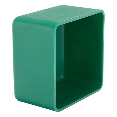 Remate Cuadrado para Unicanal / 4×4 pulgadas (10×10 cm) / PVC No Metálico / Verde Oscuro / Sellado Sólido