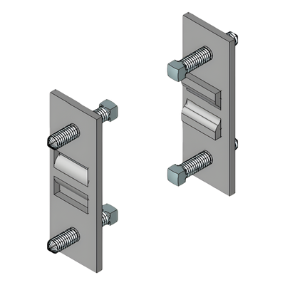 Mordaza Interior para Vigas / Acero 4.7 mm / Carga 360 kg / Electrogalvanizado / Par