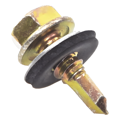 Tornillo Punta Broca / Sello Montado / 6.5 x 25 mm (1/4″ x 1″) / Cabeza Hexagonal / Caja 100 pzas