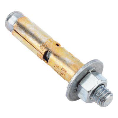 Taquete de Expansión / Cuerda 3/8″ (10 mm) / Largo 3″ (76 mm) / Carga a Tensión 700 kg / Carga Cortante 490 kg / Broca 1/2″ (13 mm)