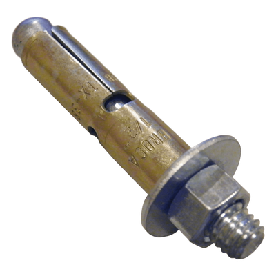 Taquete de Expansión / Cuerda 1/4″ (6.4 mm) / Largo 2 1/2″ (63 mm) / Carga Tensión 410 kg / Broca 3/8″ (10 mm) / Norma GSA FF-S-325
