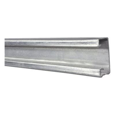 Canal Unicanal Sólido / 4 x 2 cm (1.57 x 0.79 in) / Acero Pregalvanizado 1.52 mm / Longitud 3 m (9.84 ft) / Refuerzo Estructural / 0.9 kg/m