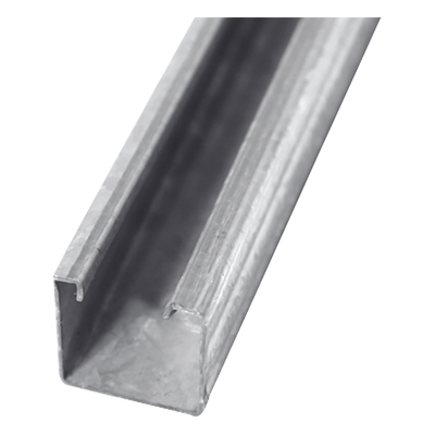 Unicanal Sólido / 4 x 4 cm / 3 m (9.8 ft) / Galvanizado en Caliente / Perfil Cuadrado / Estructuras Industriales