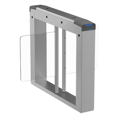 Carril Central para Torniquete Swing / Ancho 90 cm / Exterior / Acero Inoxidable SUS304 / 4 Pares Sensores IR / 20-60 Personas/Minuto / -20°C a 65°C