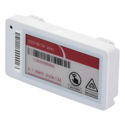 Etiqueta Electrónica de Tinta / 2.13 Pulgadas / 250×122 píxeles / Bluetooth 5.0 / IPX5 / NFC Integrado