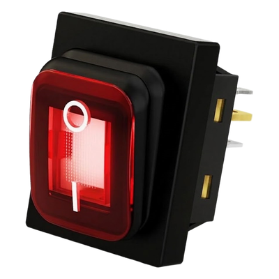 Interruptor Industrial con LED / IP65 / Contactos NO-COM-NC / Operación -40°C a 125°C / 12/24 VCC / 30A