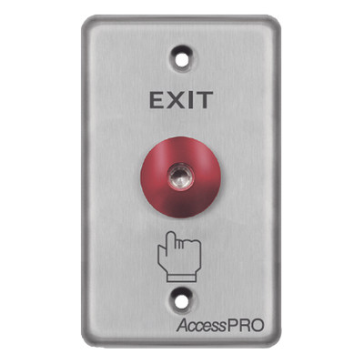 Botón de Parada de Emergencia / Contacto NO/NC / LED 12 VCC / Acero Inoxidable / Ø 16 mm / Placa 115 x 70 x 32 mm
