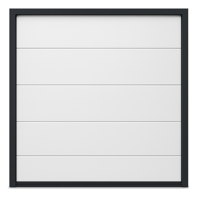 Puerta Seccional de Garage / Aislada Térmica y Acústicamente / 18 x 8 pies (5.49 x 2.44 m) / Panel Galvanizado Calibre 26 / Núcleo de Poliuretano 42 mm / Estilo Americano