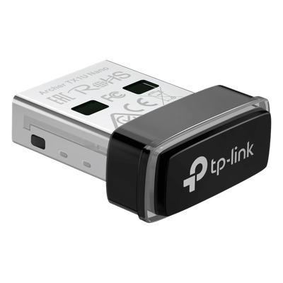 Adaptador USB Wi-Fi 6 / 287 Mbps / 2.4 GHz / Nano 17.5 × 15.8 × 7.1 mm / MU-MIMO / OFDMA / Driver Pre-cargado