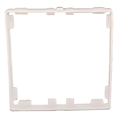 Embellecedor para marco americano / Grado IP20 / Plástico de alta resistencia / Color blanco / Diseño modular