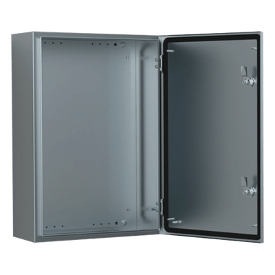 Gabinete Industrial / Acero Inoxidable AISI 304L / IP66 / 500x500x210 mm (19.7×19.7×8.3 in) / Montura Mural / Placa de Montaje 2 mm