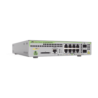 Switch PoE+ Administrable / 8 Puertos Gigabit / 2 SFP Uplink / 124 W PoE / Capa 3