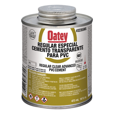 Pegamento / Cemento Claro / 473 ml / Tubo Conduit PVC Pesado / Baja Emisión VOC / Curación Rápida