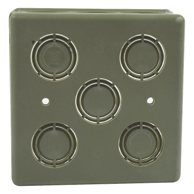 Caja Cuadrada para Conduit / PVC Pesado / 1/2″ – 3/4″ / Autoextinguible / No Conductor Eléctrico