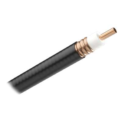 Bobina de Cable Coaxial / 500 m (1640 ft) / 50 Ω / 28.13 mm OD / Cobre Corrugado Sólido / -55°C a +85°C