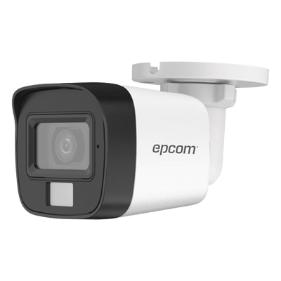 Cámara Bala TURBOHD / 3K 5 Megapixel / Gran Angular 104.9° / Dual Light 30 m (98.4 ft) IR + 20 m (65.6 ft) Luz Blanca / IP67 / Audio Integrado / 4 Tecnologías
