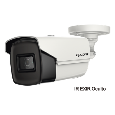 Bala TURBOHD / 4K 8.29 MP / Gran Angular 102.9° / Lente 2.8 mm / IR EXIR 60 m / Exterior IP67 / dWDR / -40°C a 60°C