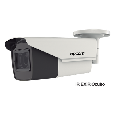 Cámara Bullet TURBOHD 4K / Lente Mot. 2.7 a 13.5 mm / IR EXIR 80 m / 262 ft / IP67 / 12 Vcc – 24 VCA / dWDR