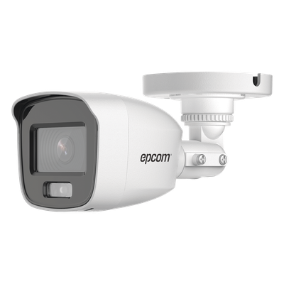 Cámara Bala TURBOHD / 2 Megapixel / ColorVu 24/7 / Luz Blanca 20 m (65.6 ft) / Lente 2.8 mm 105° / Audio Integrado / IP66 / 4 Tecnologías Seleccionables