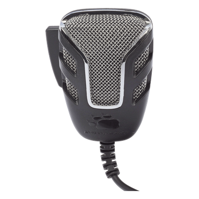 Micrófono de Mano para Radio CB / Cancelación Dinámica de Ruido / Impedancia 500 Ohm / Conector 4 Pines con Anillo de Seguridad / Respuesta 100-5000 Hz / ABS Resistente