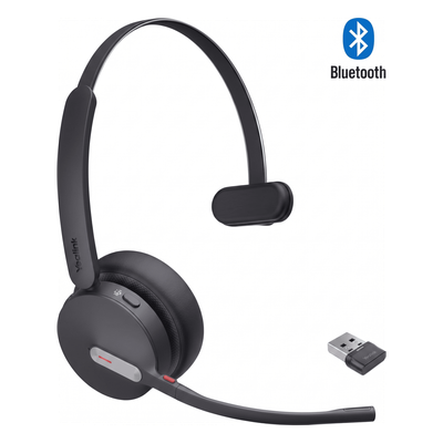 Diadema Bluetooth / Cancelación de Ruido con 3 Micrófonos / Bluetooth 5.3 / Alcance 50 m (164 ft) / Batería 35 Horas / UC Multiplataforma