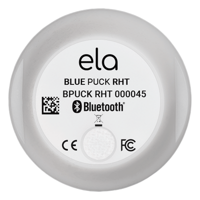 Sensor BLE de Temperatura y Humedad / Rango -40°C a +85°C / Alcance 500 m (1640 ft) / IP65 / Autonomía 18 Años / NFC