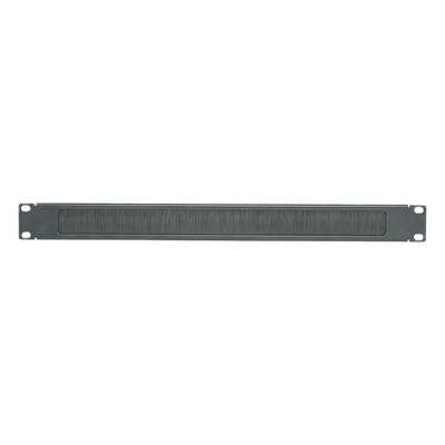 Tapa Ciega para Rack / Tipo Cepillo de Nylon / 1 UR / 19 in / Gestión Térmica / Acero Negro